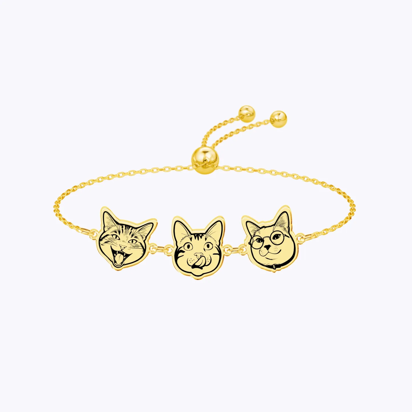 Custom 1-5 Dog Cat Pet Photo Bracelet