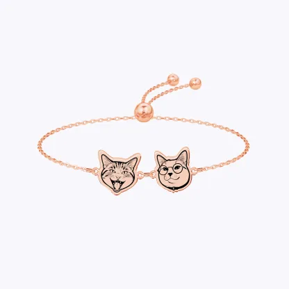 Custom 1-5 Dog Cat Pet Photo Bracelet