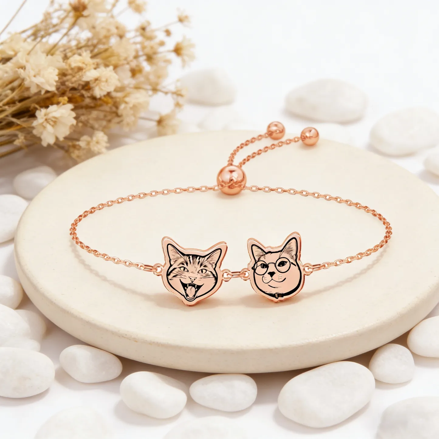 Custom 1-5 Dog Cat Pet Photo Bracelet