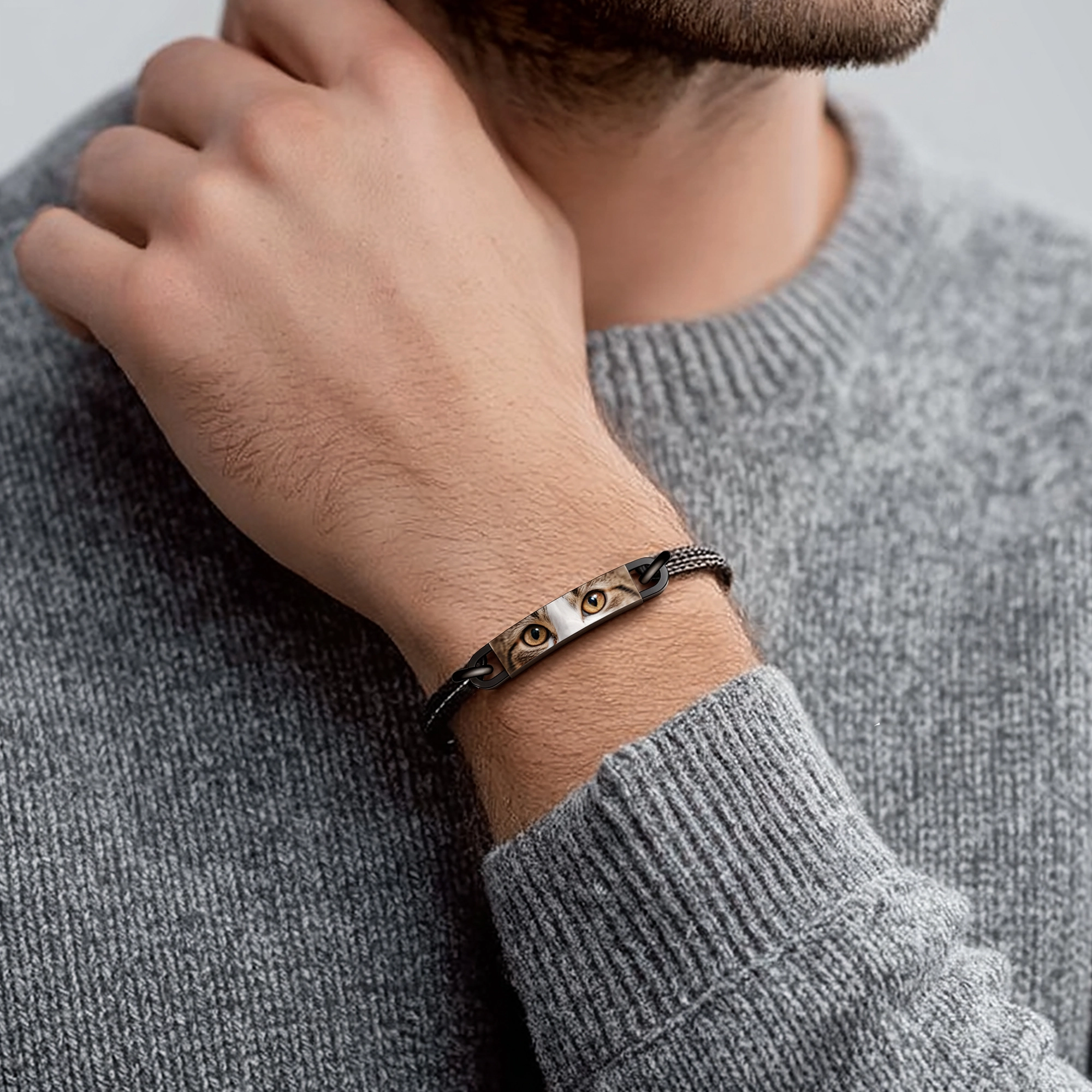 Custom Pet Eye Photo Leather Bracelet