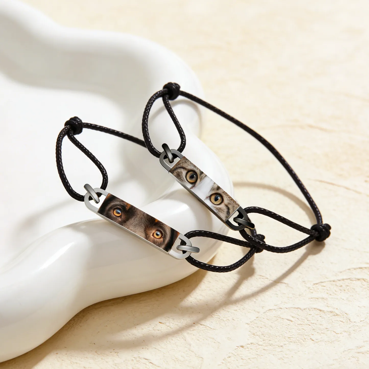 Custom Pet Eye Photo Leather Bracelet