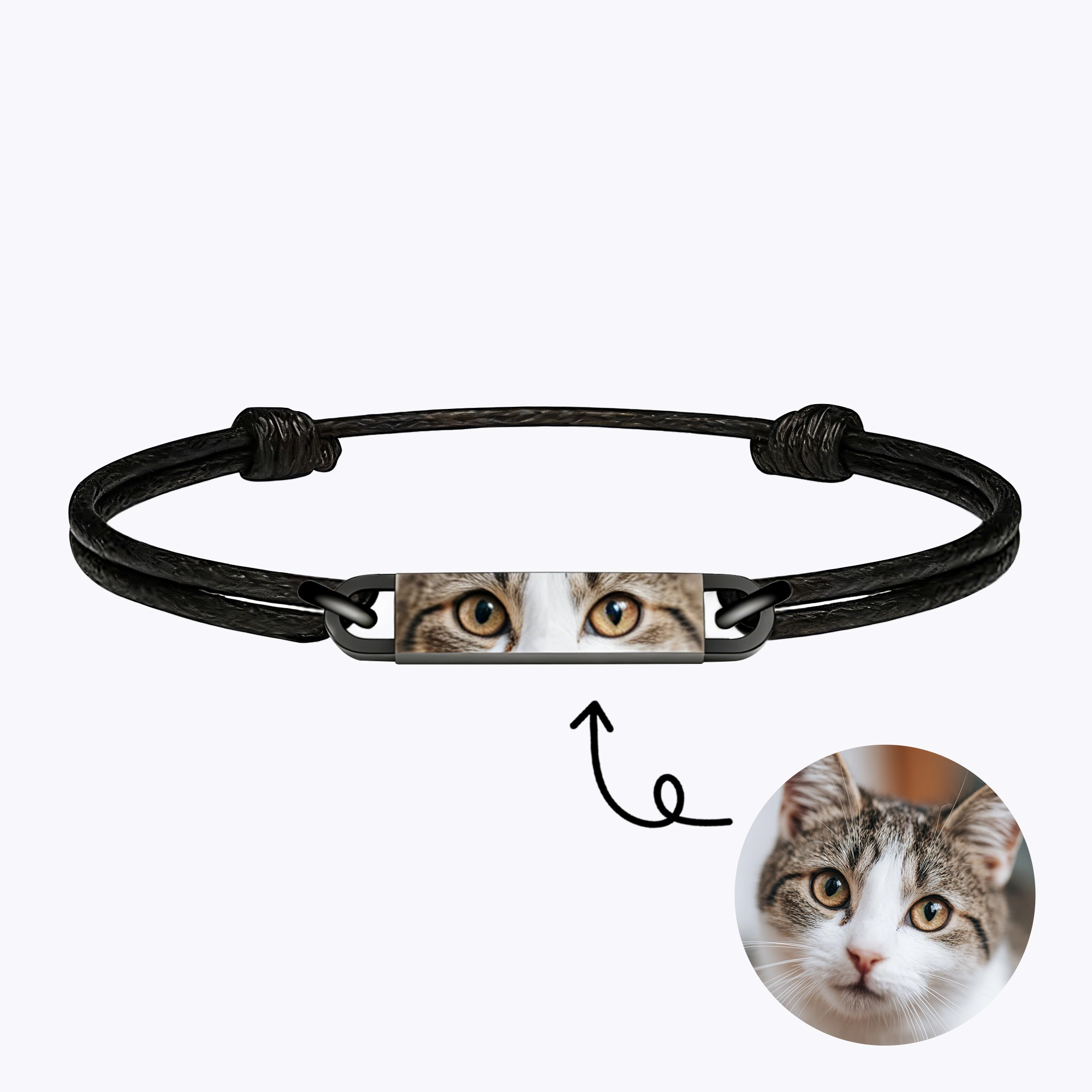 Custom Pet Eye Photo Leather Bracelet
