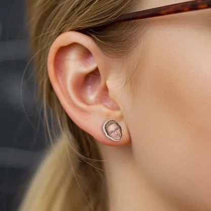 Custom Face Photo Studs