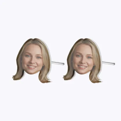 Custom Face Photo Studs