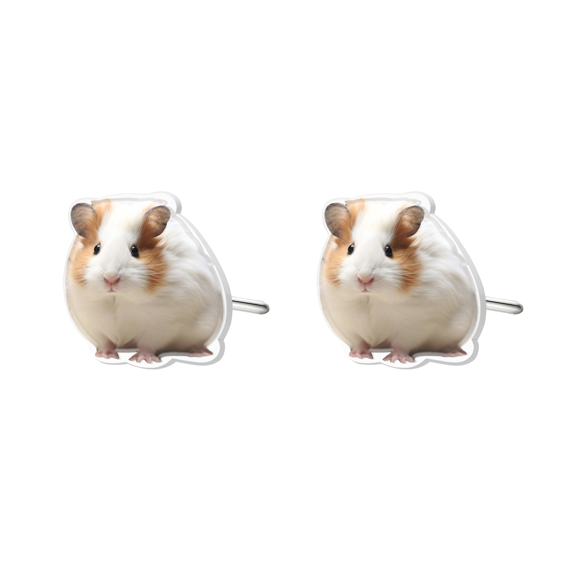 Custom Hamster Face Photo Studs