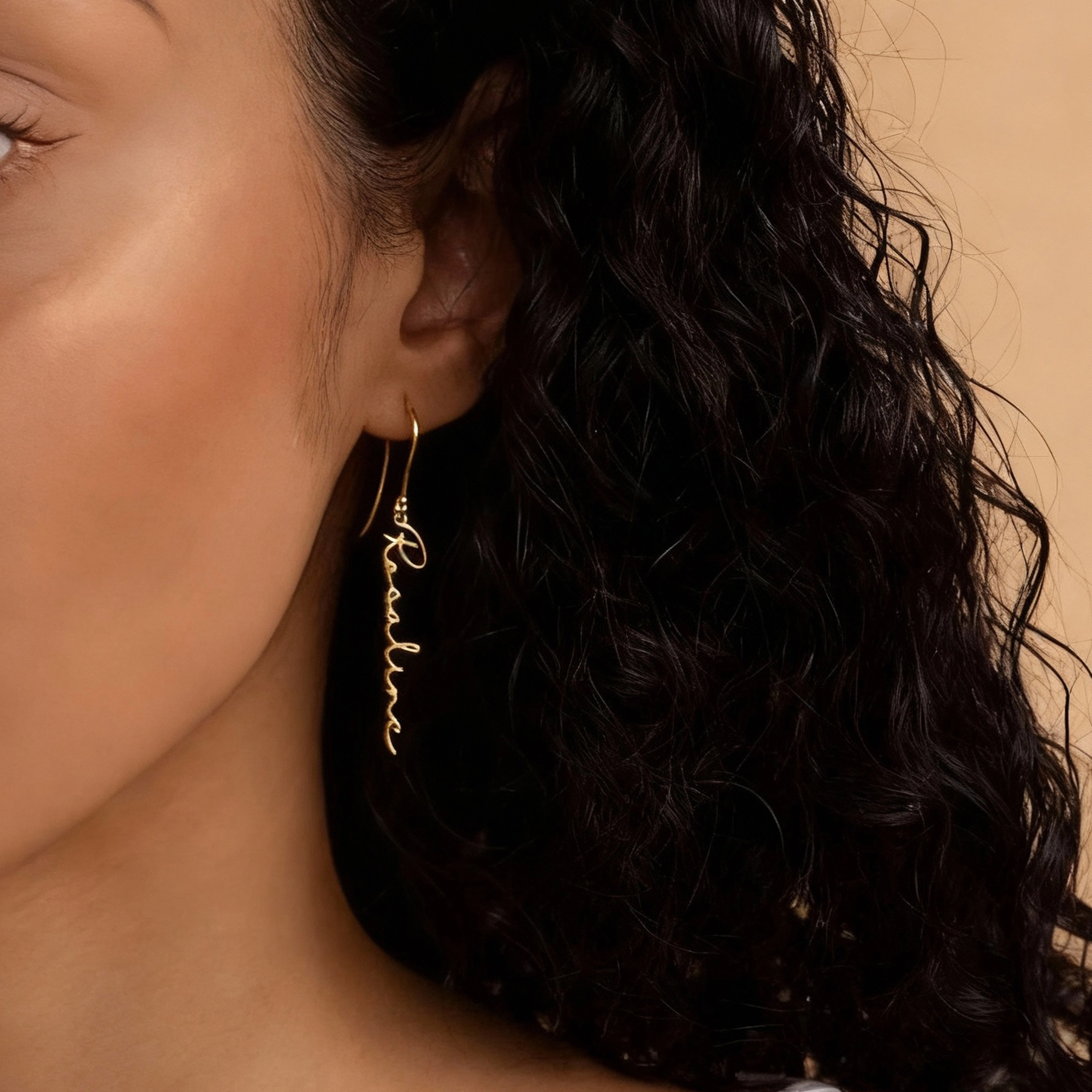 Personalized Engraved Name Earring