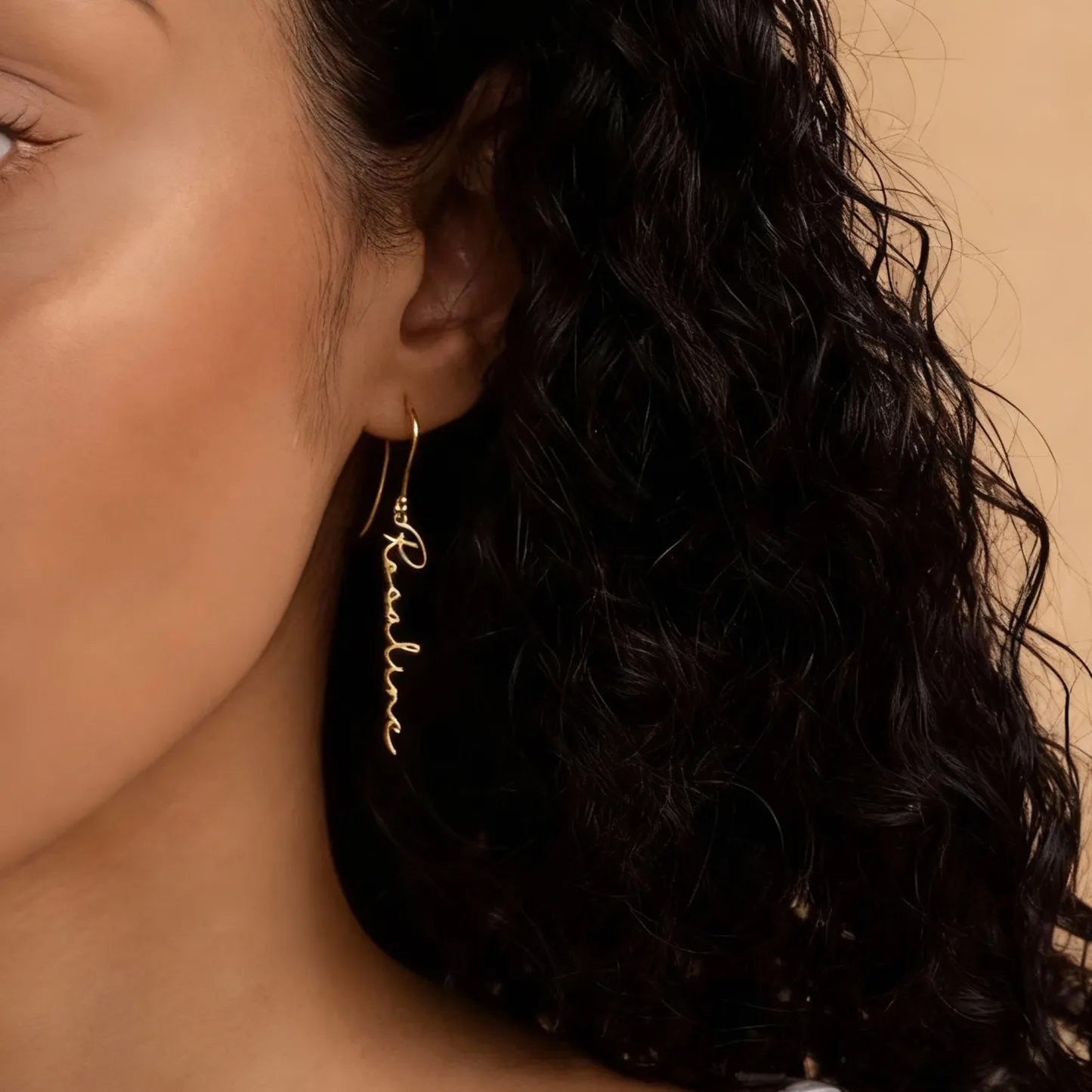 Personalized Engraved Name Earring