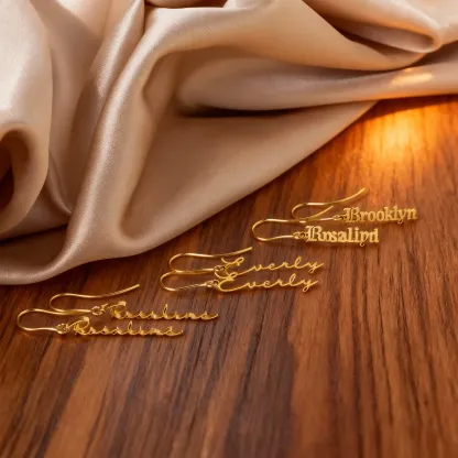 Personalized Engraved Name Earring