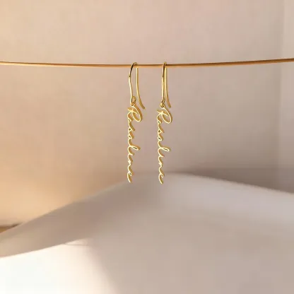 Personalized Engraved Name Earring