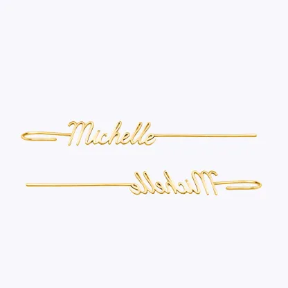 Custom Name Cuff Earrings