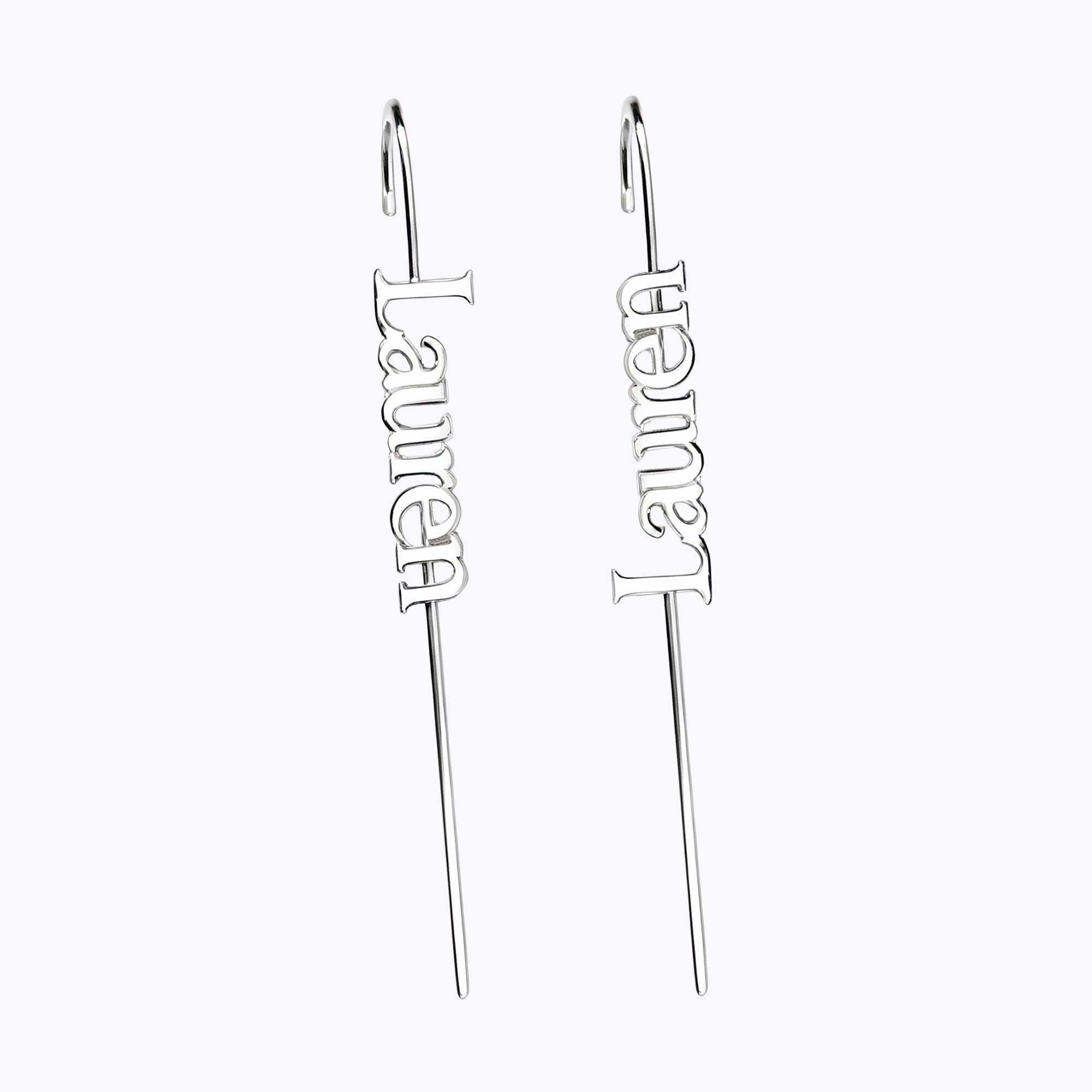 Custom Name Cuff Earrings