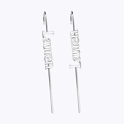 Custom Name Cuff Earrings