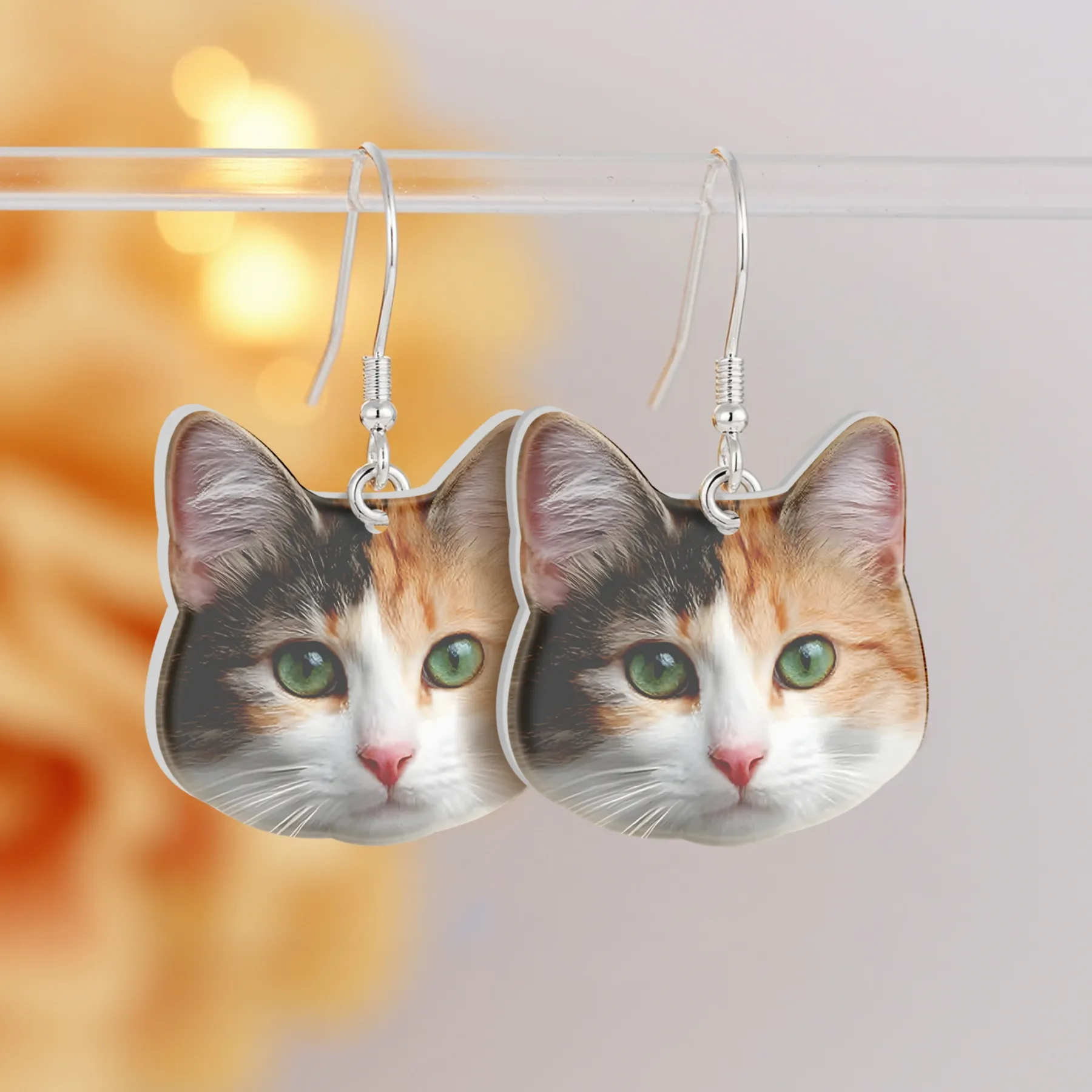 Custom Cat Dog Pet Face Photo Studs