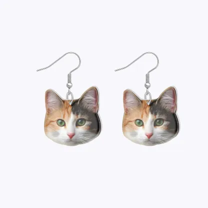 Custom Cat Dog Pet Face Photo Studs
