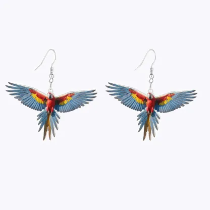 Custom Bird Parrot Pet Face Photo Earrings