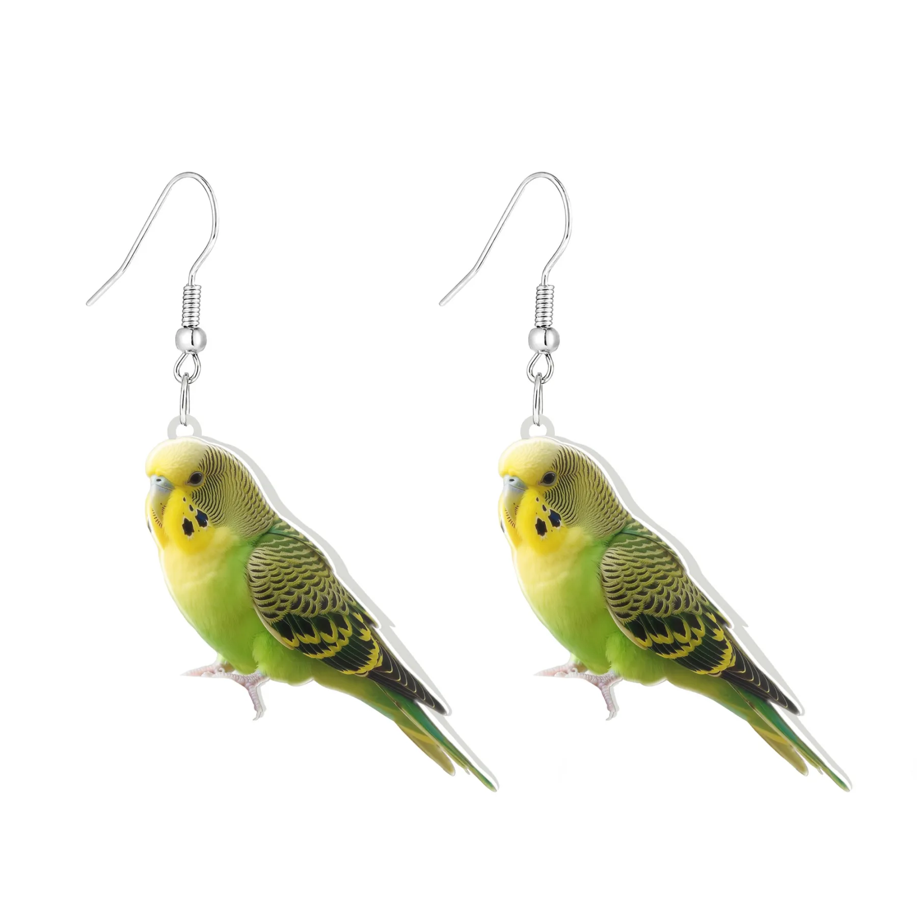 Custom Bird Parrot Pet Face Photo Earrings