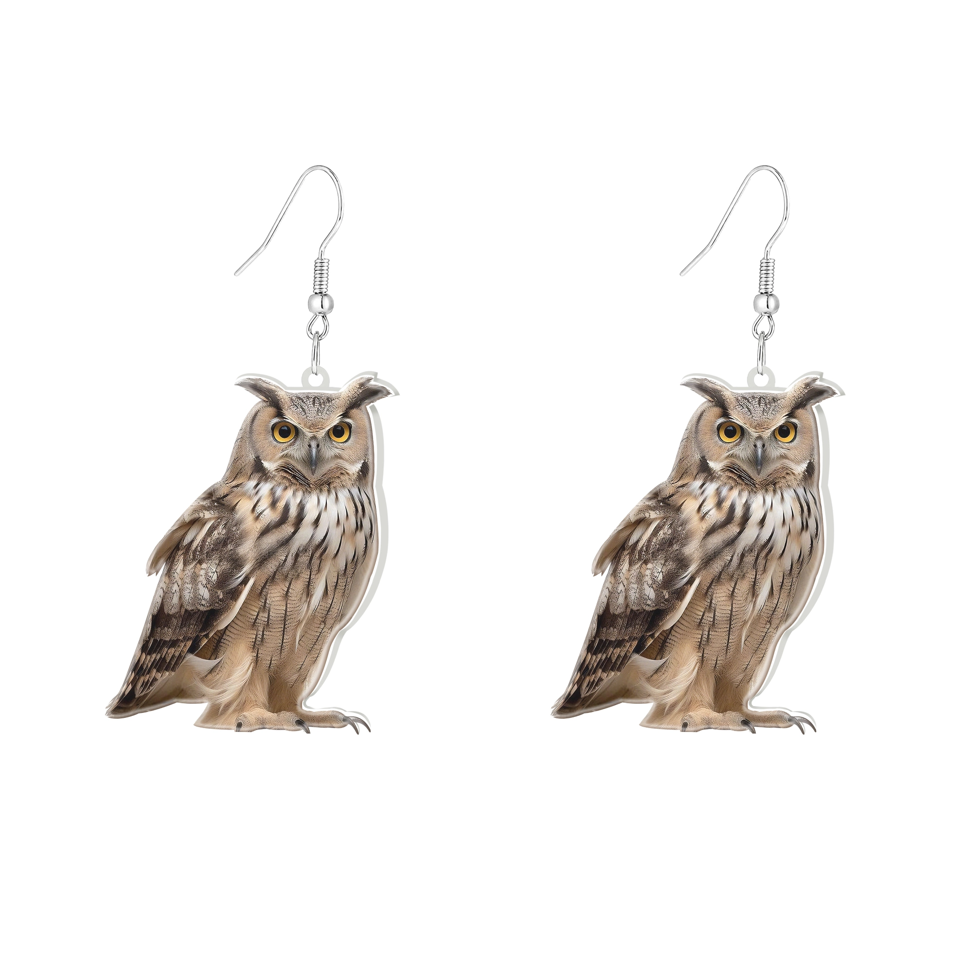 Custom Bird Parrot Pet Face Photo Earrings