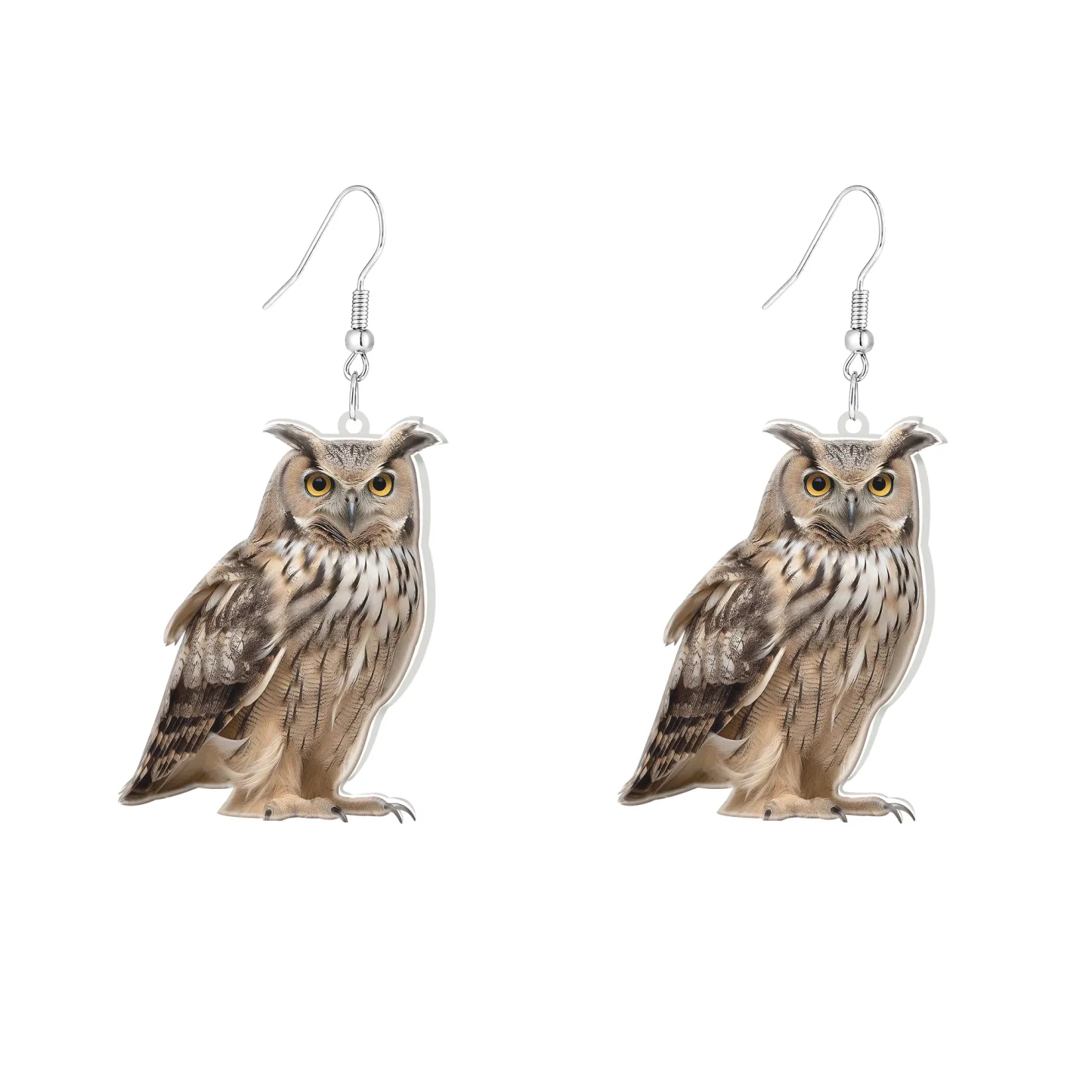 Custom Bird Parrot Pet Face Photo Earrings