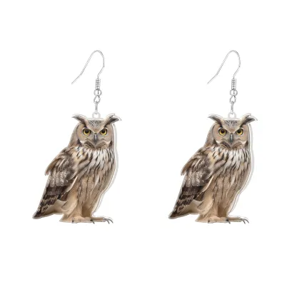 Custom Bird Parrot Pet Face Photo Earrings