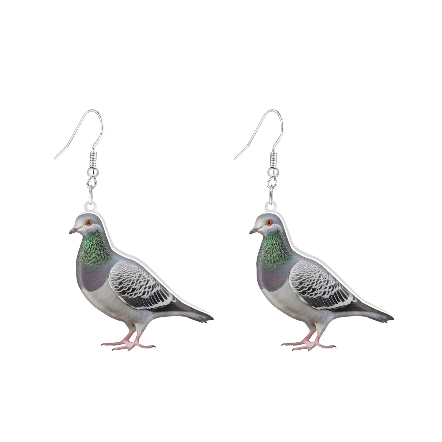 Custom Bird Parrot Pet Face Photo Earrings