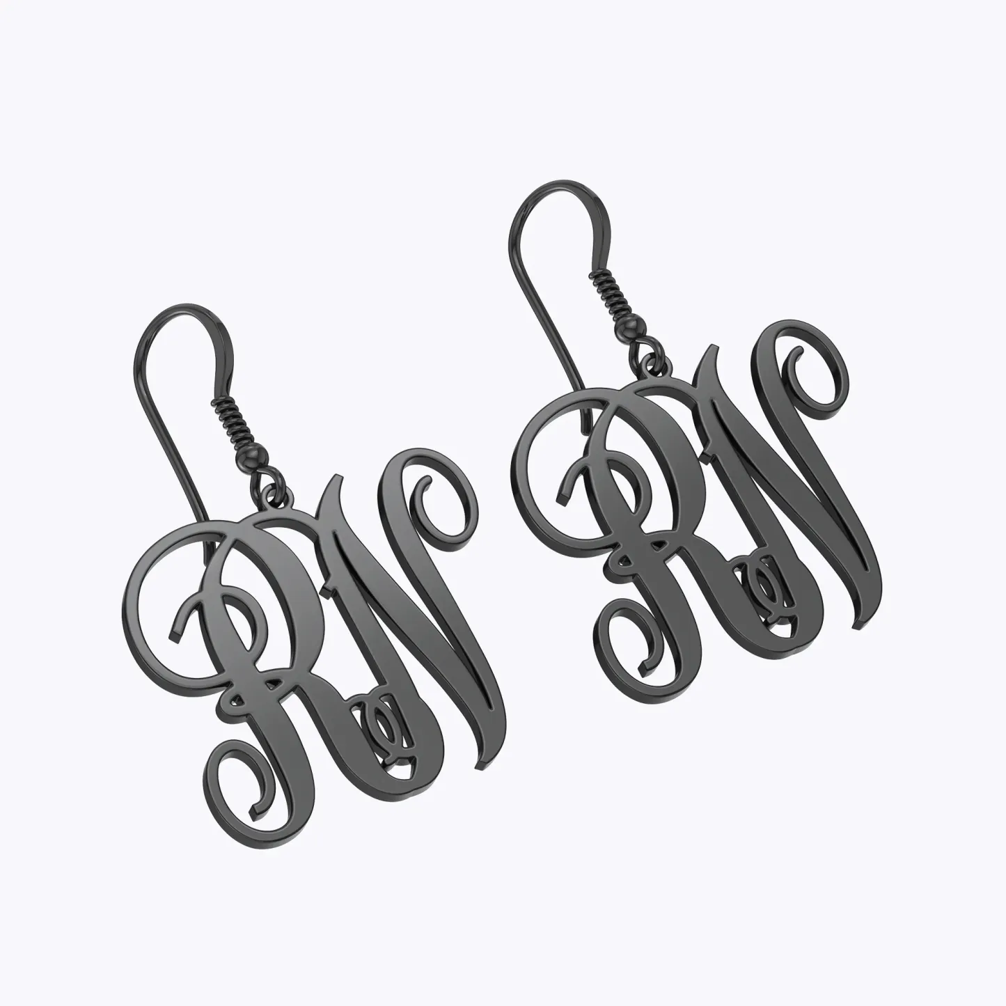 Personalized 1-3 Initials Vintage Earrings