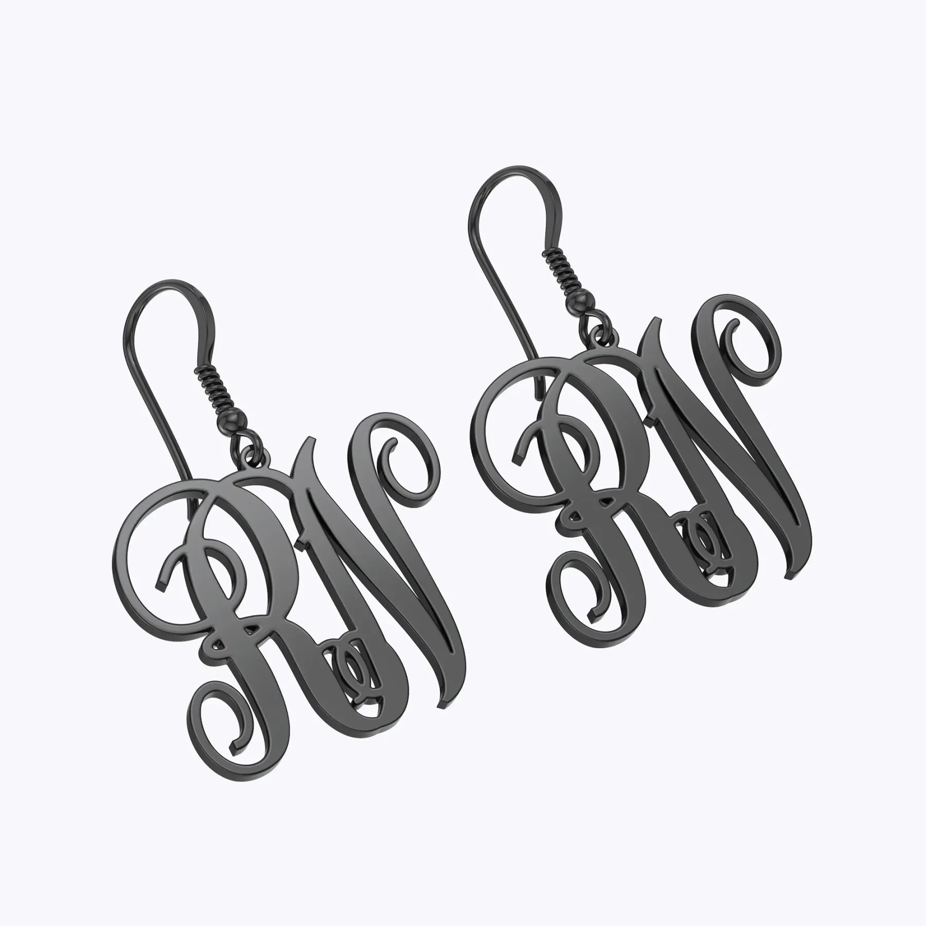 Personalized 1-3 Initials Vintage Earrings