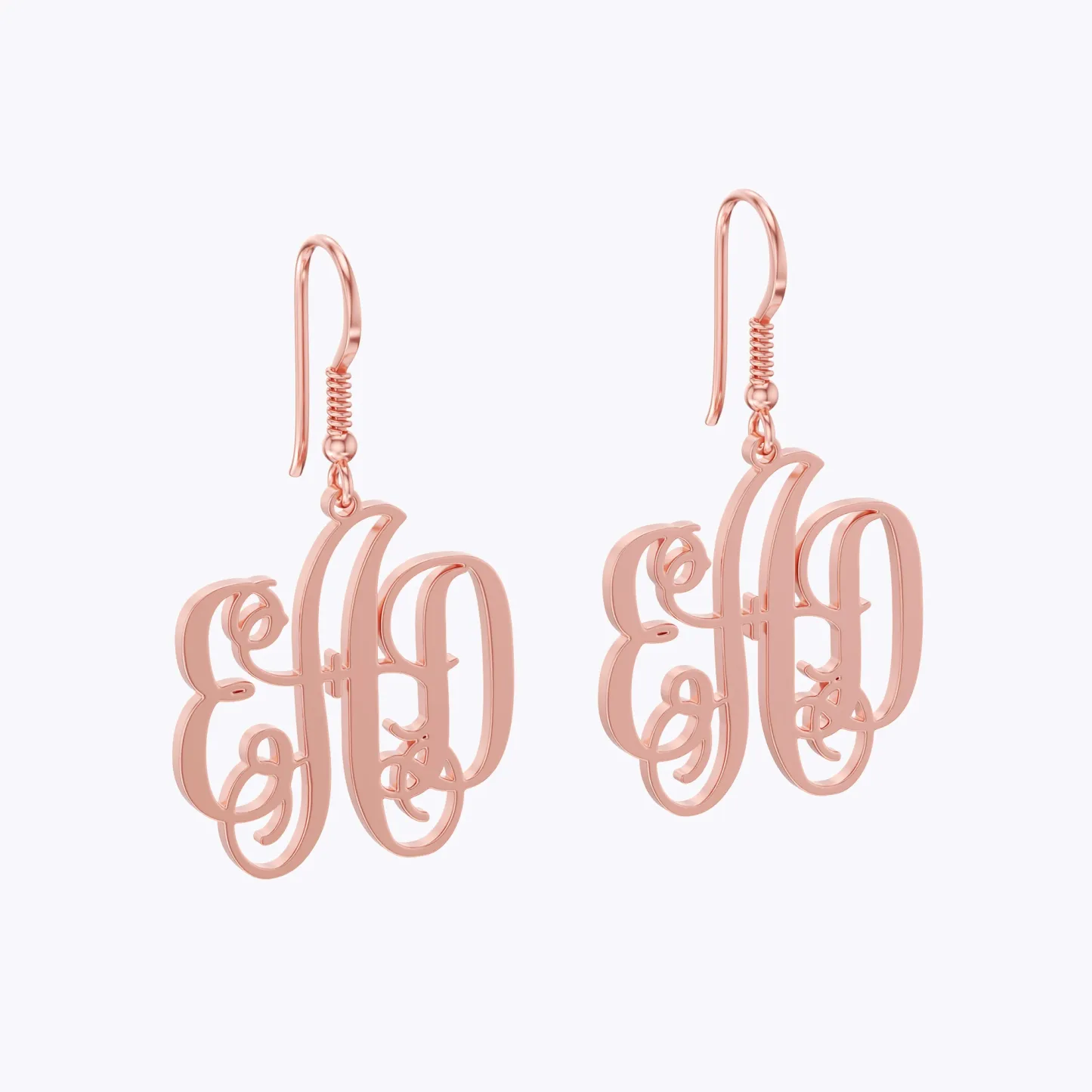 Personalized 1-3 Initials Vintage Earrings