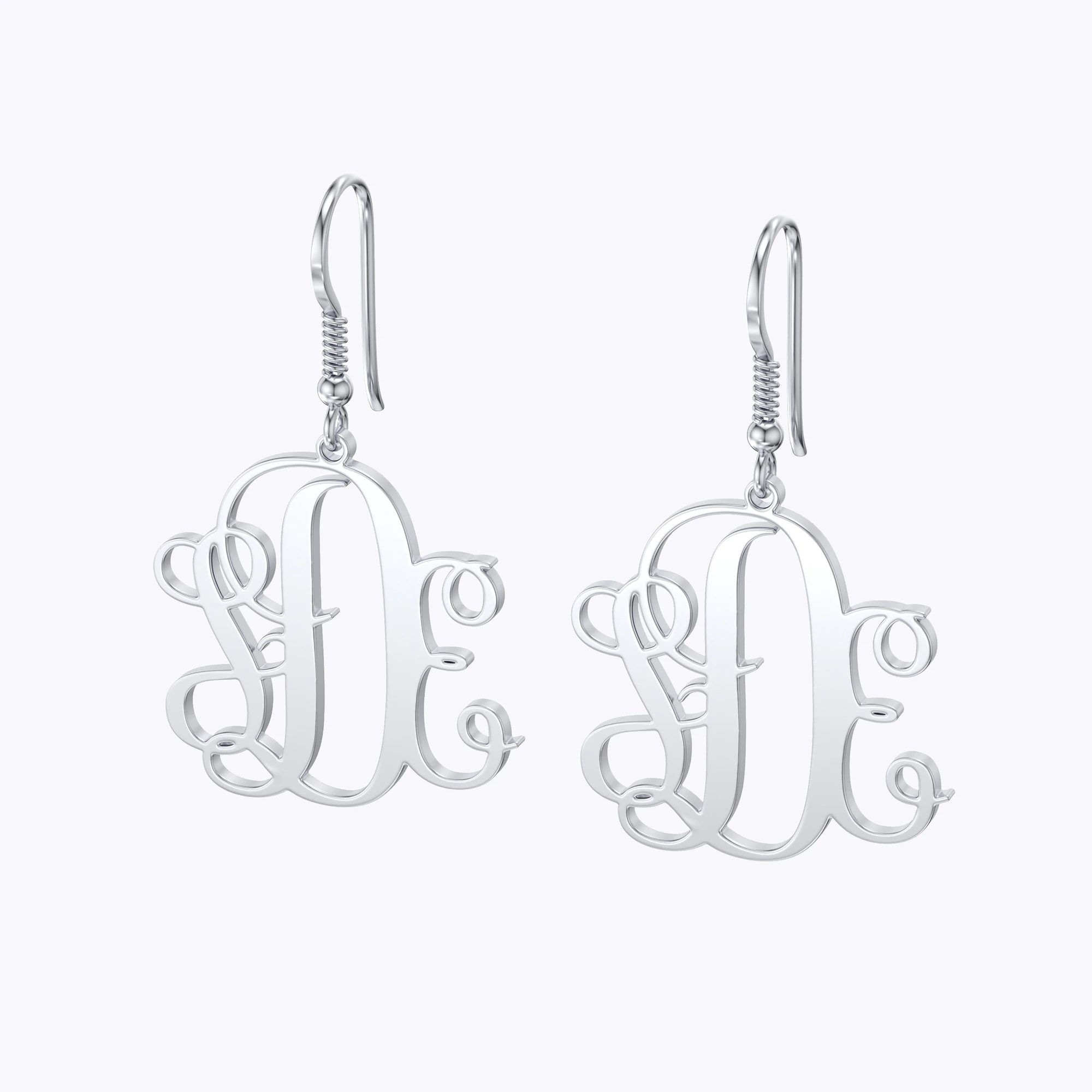 Personalized 1-3 Initials Vintage Earrings