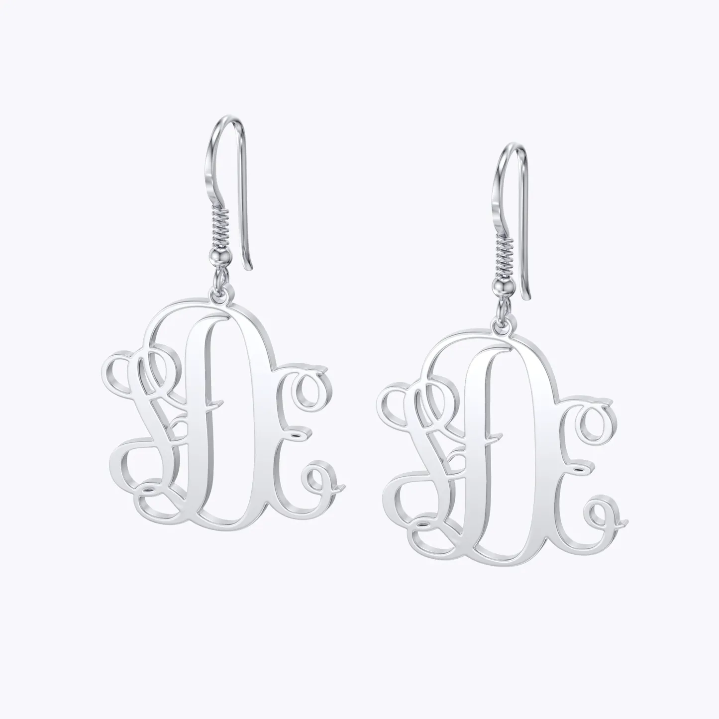 Personalized 1-3 Initials Vintage Earrings