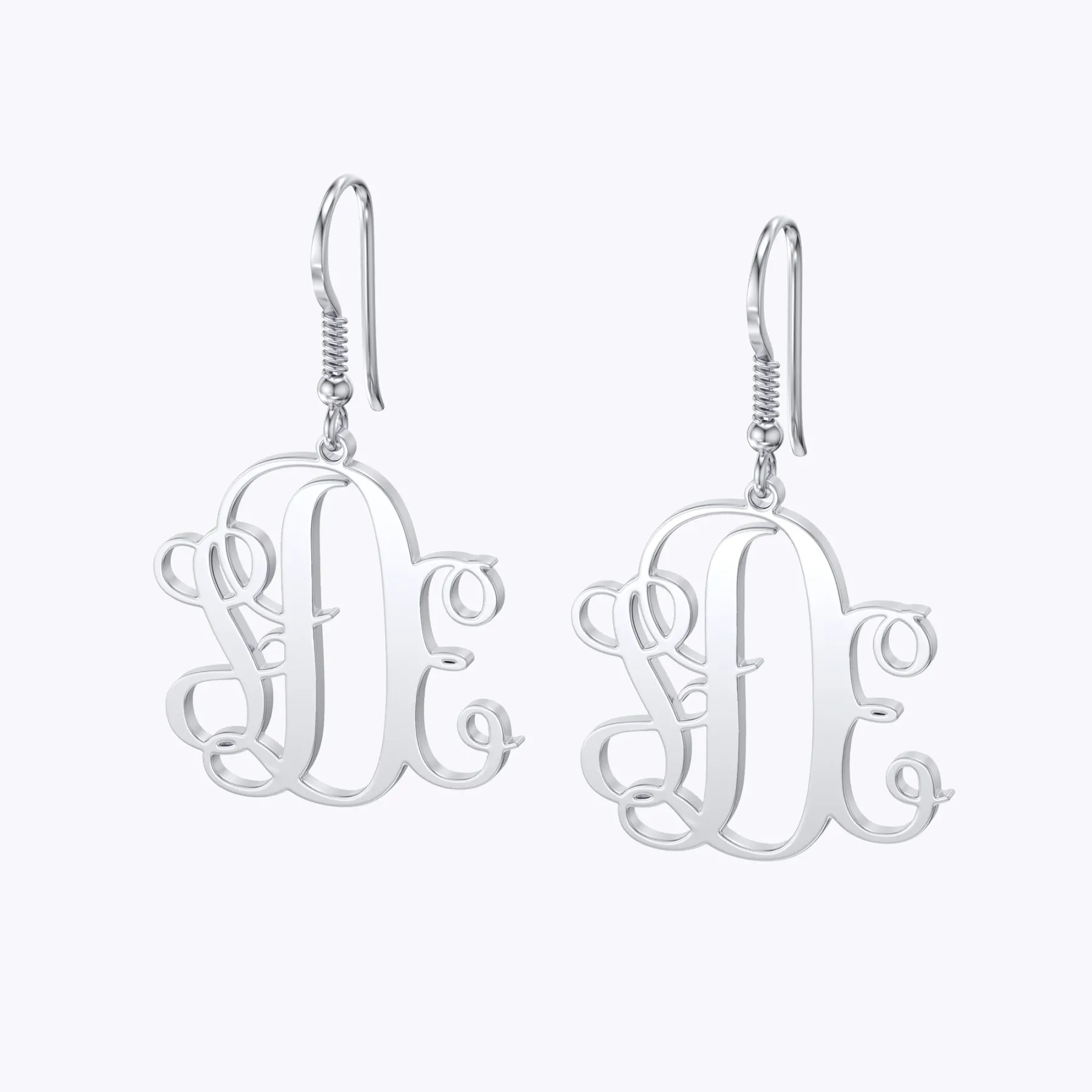 Personalized 1-3 Initials Vintage Earrings