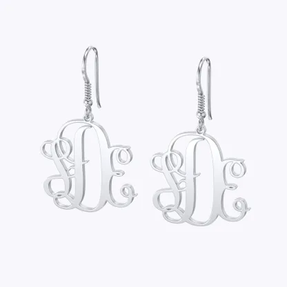 Personalized 1-3 Initials Vintage Earrings