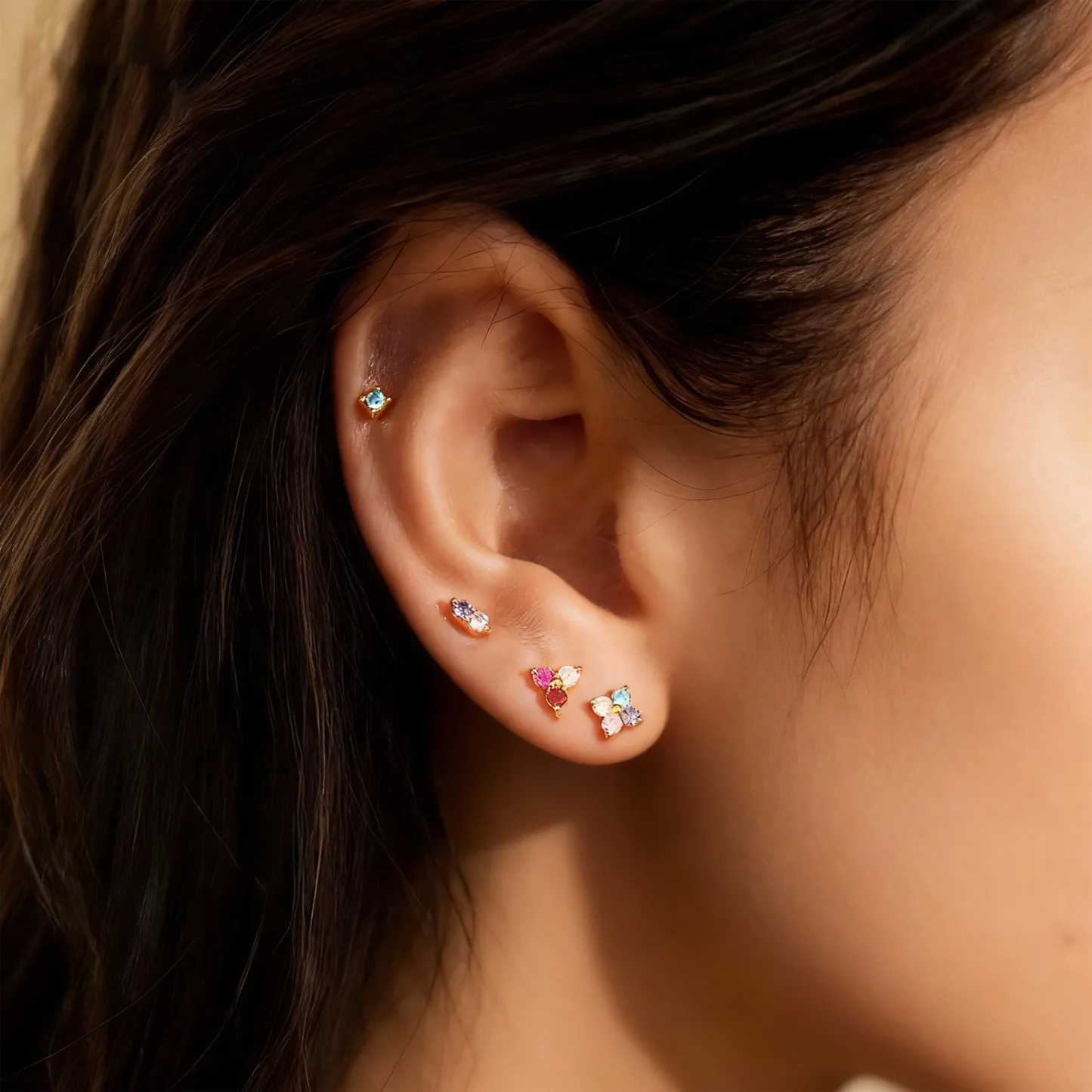 Custom 1-4 Round Birthstone Studs