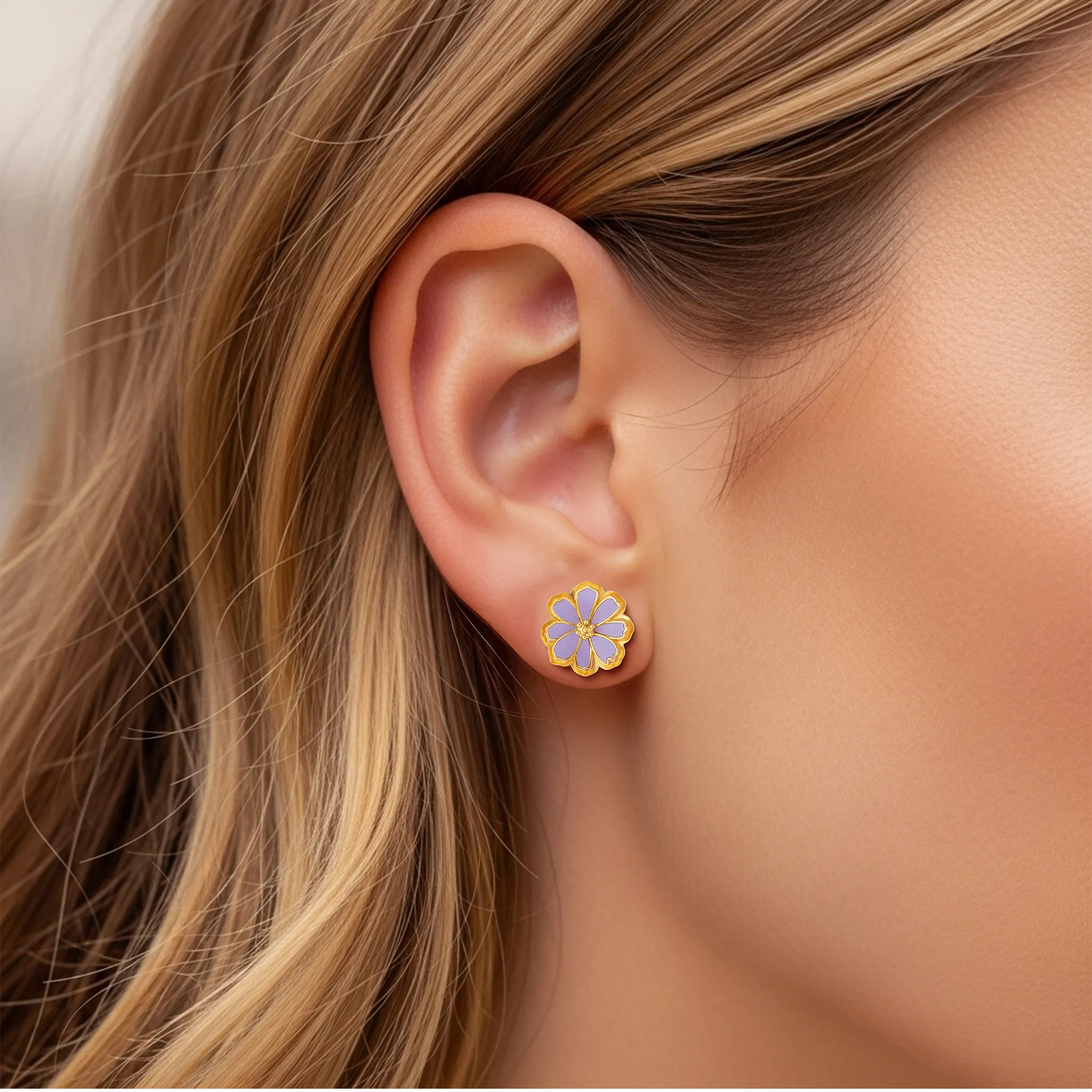 Whirling Blooms Collection Custom Spinning Birth Flower Studs