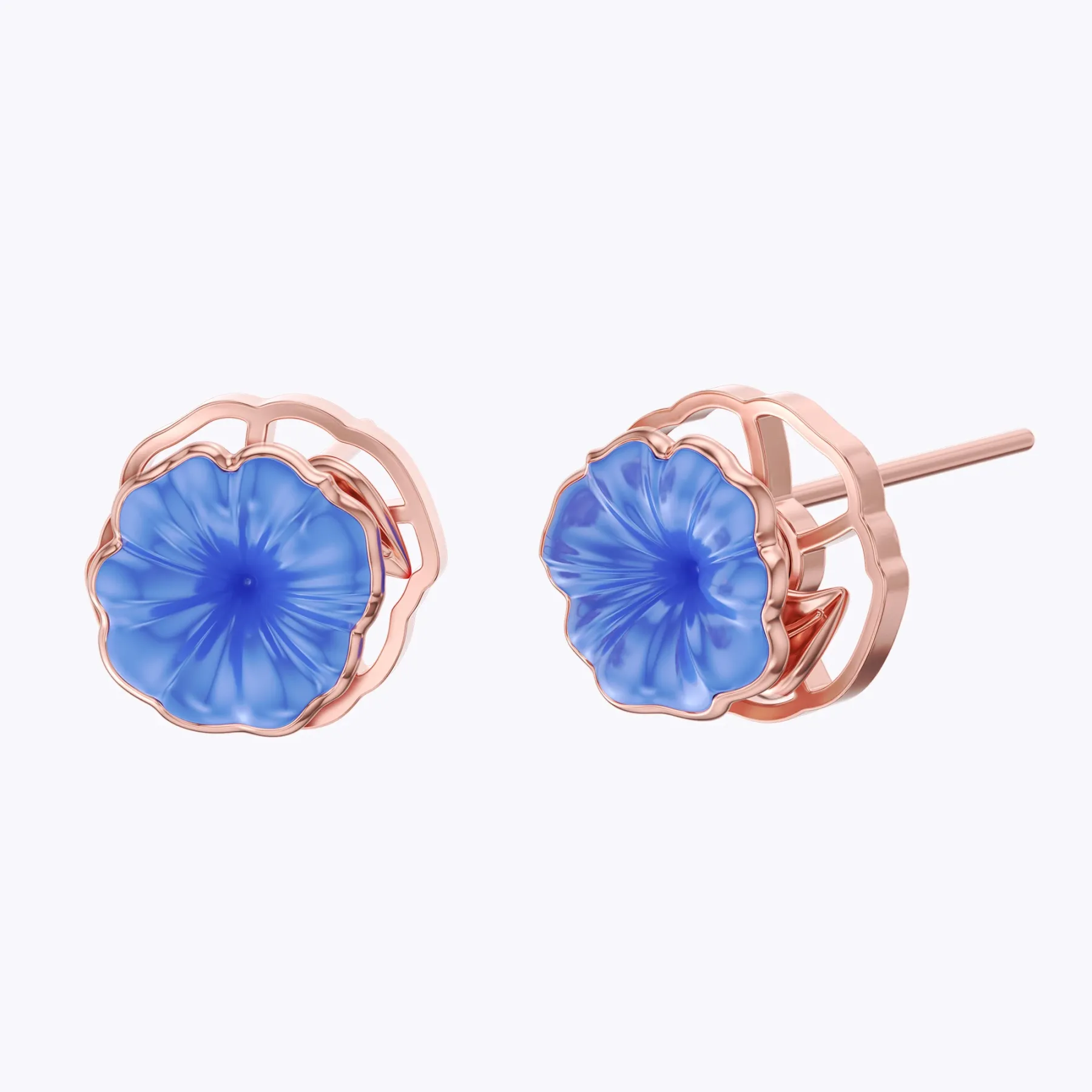 Whirling Blooms Collection Custom Spinning Birth Flower Studs