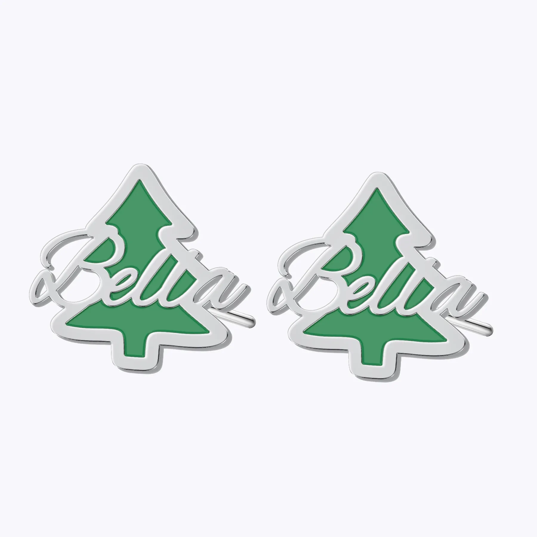 Personalized Name Christmas Tree Studs