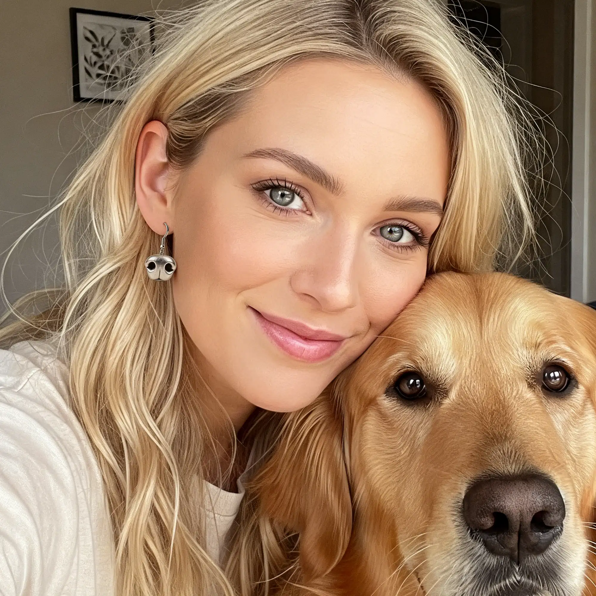 Custom Dog Cat Nose Print Earrings