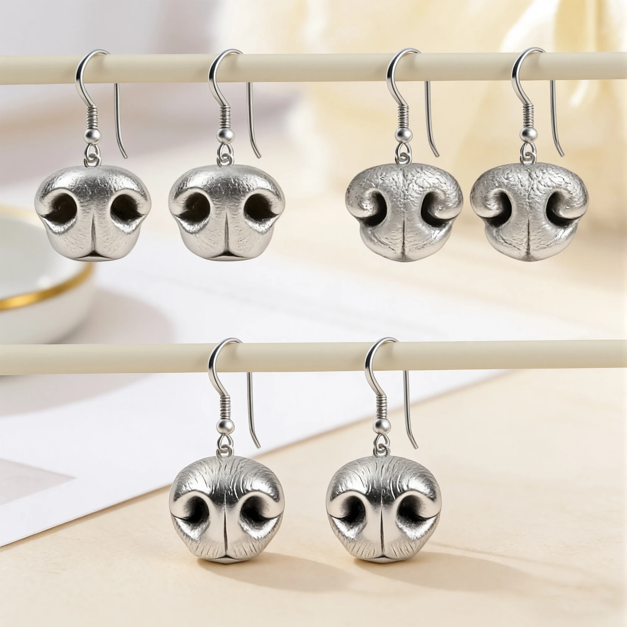 Custom Dog Cat Nose Print Earrings