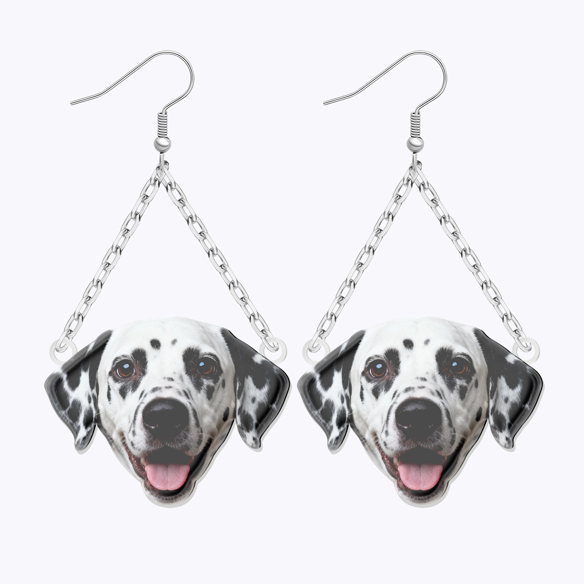 Custom Cat Dog Face Photo Earrings