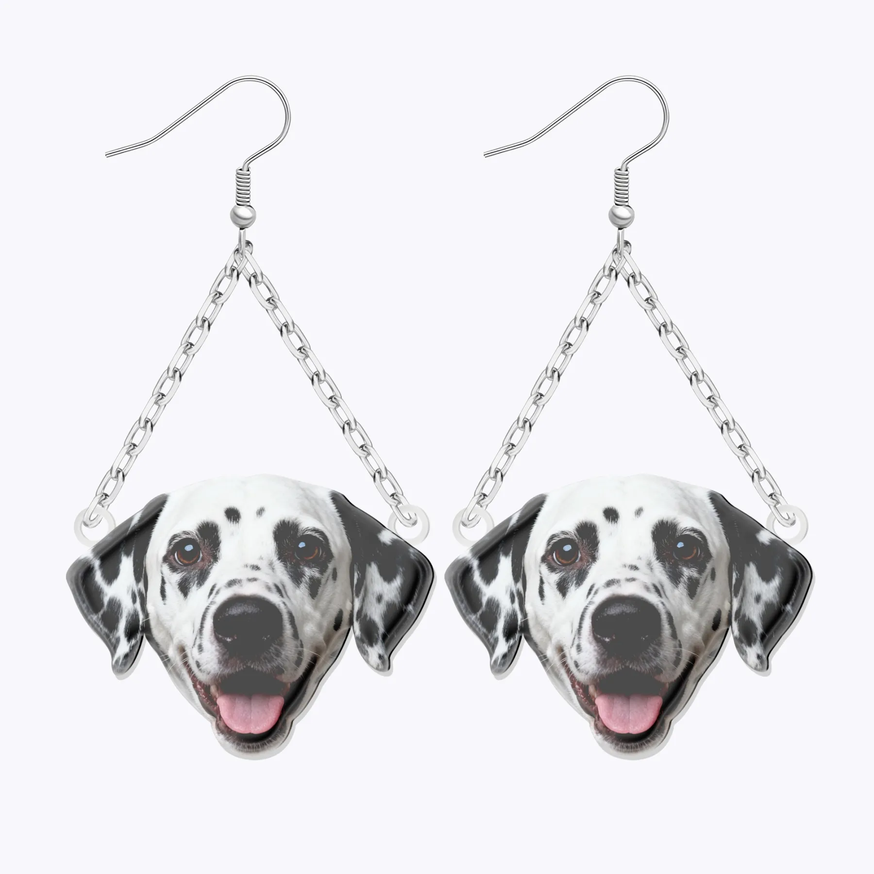 Custom Cat Dog Face Photo Earrings