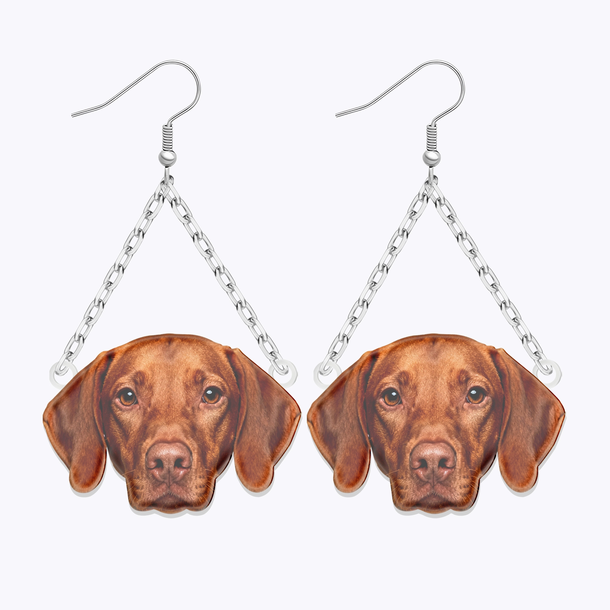 Custom Cat Dog Face Photo Earrings