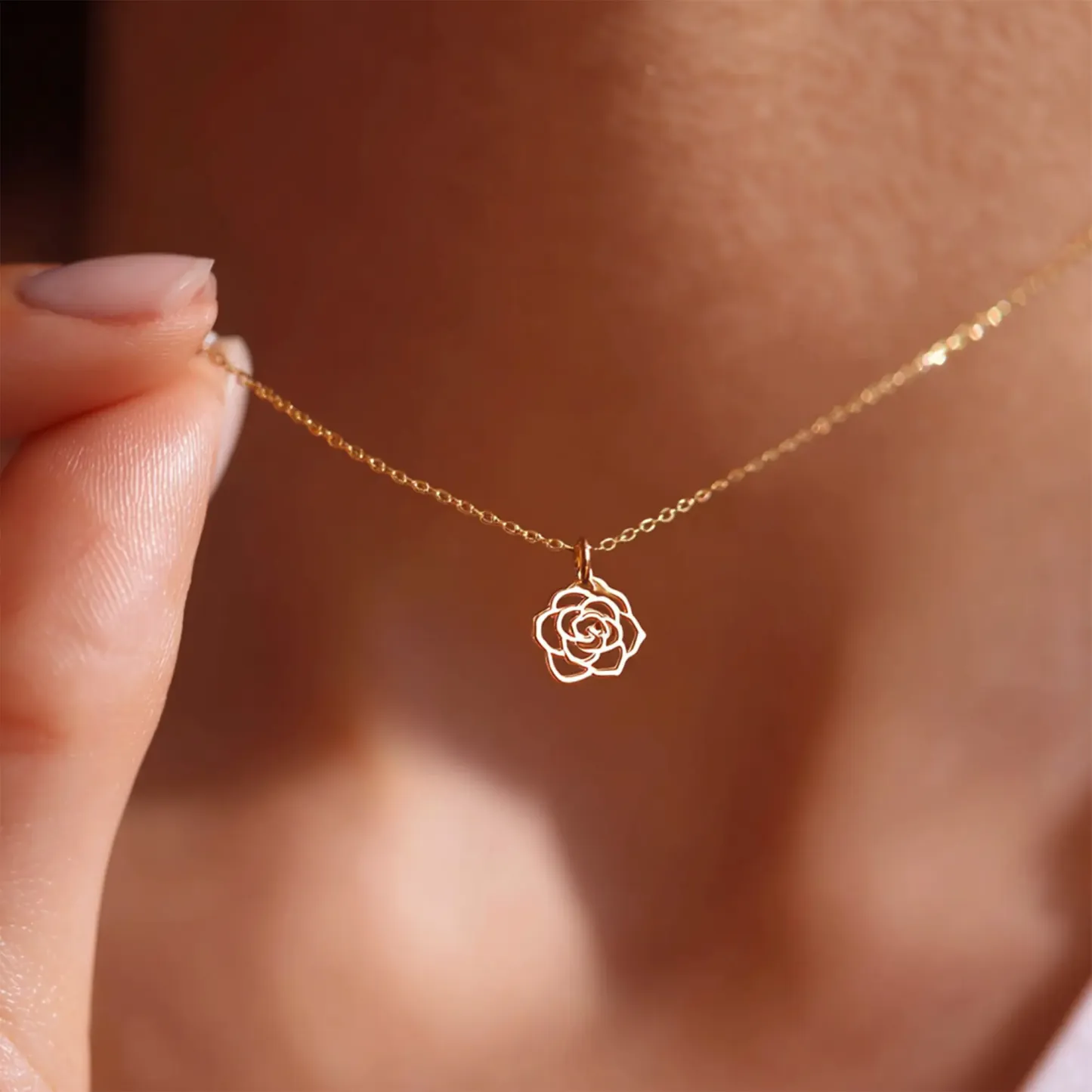 Custom 1-5 Connected Birth Flower Necklace-BY PROMISE-For Mom,Birth Flower