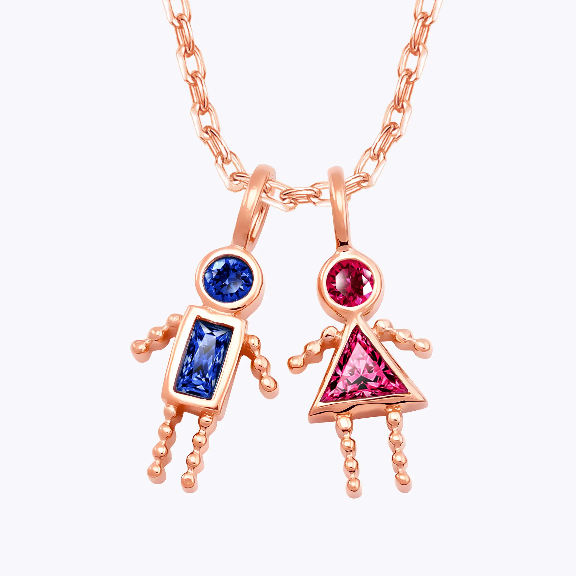 1-8 Birthstone Boys Girls Kids Charms Pendant Necklace-BY PROMISE-For Mom,Birthstone