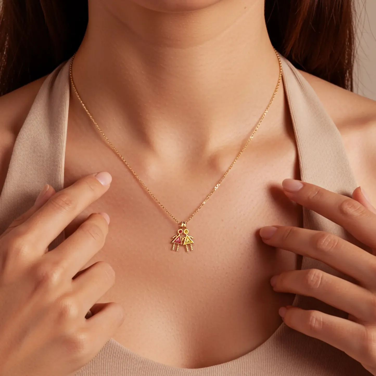 1-8 Birthstone Boys Girls Kids Charms Pendant Necklace-BY PROMISE-For Mom,Birthstone