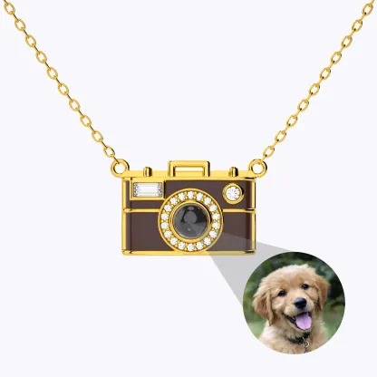 Vintage Camera Projection Necklace with Hidden Photo-BY PROMISE-Projection,Photo