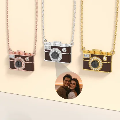 Vintage Camera Projection Necklace with Hidden Photo-BY PROMISE-Projection,Photo