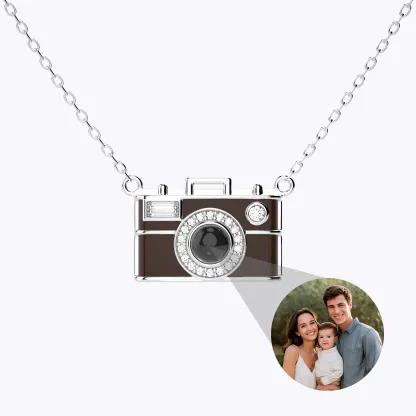 Vintage Camera Projection Necklace with Hidden Photo-BY PROMISE-Projection,Photo