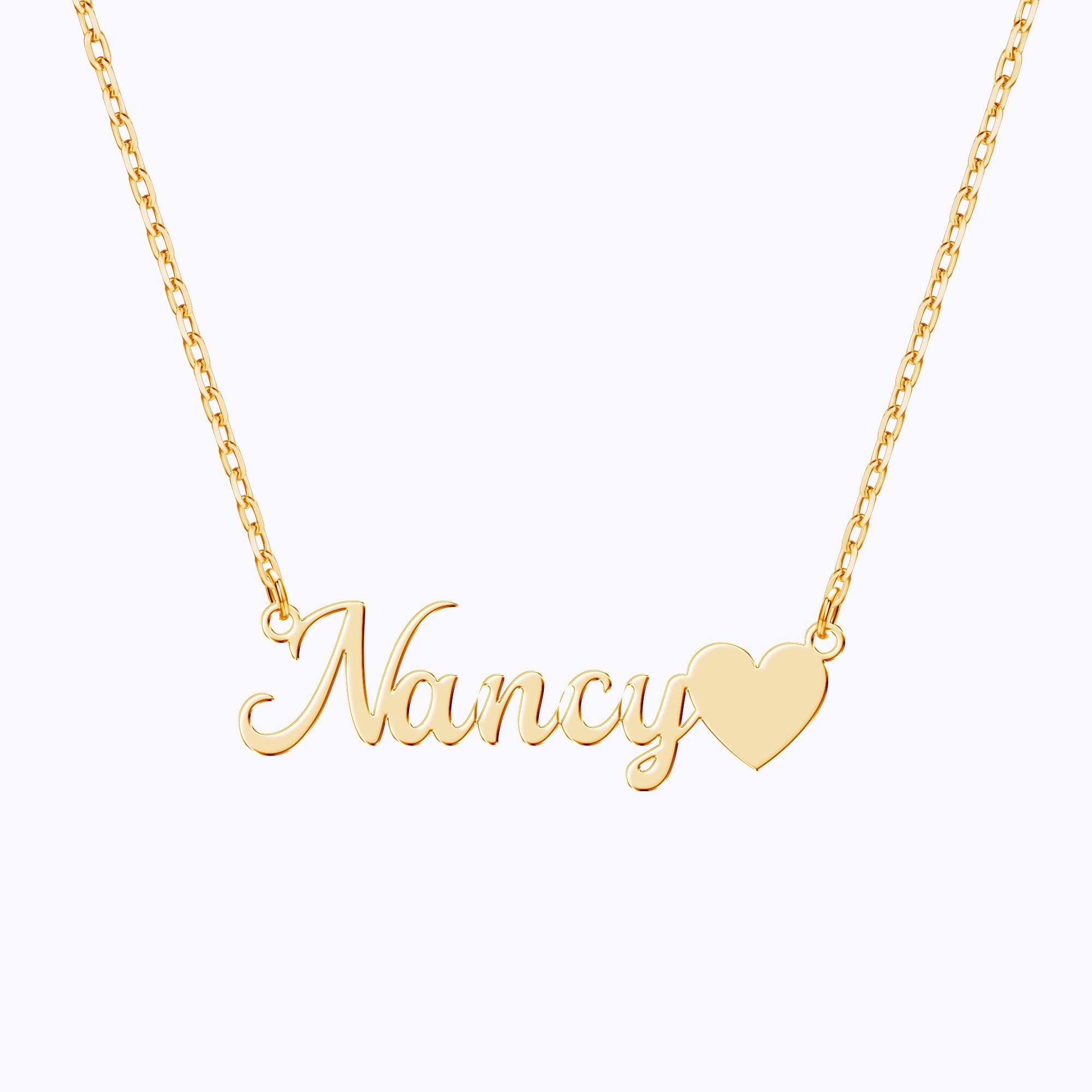 Personalized Name Heart Pattern Necklace