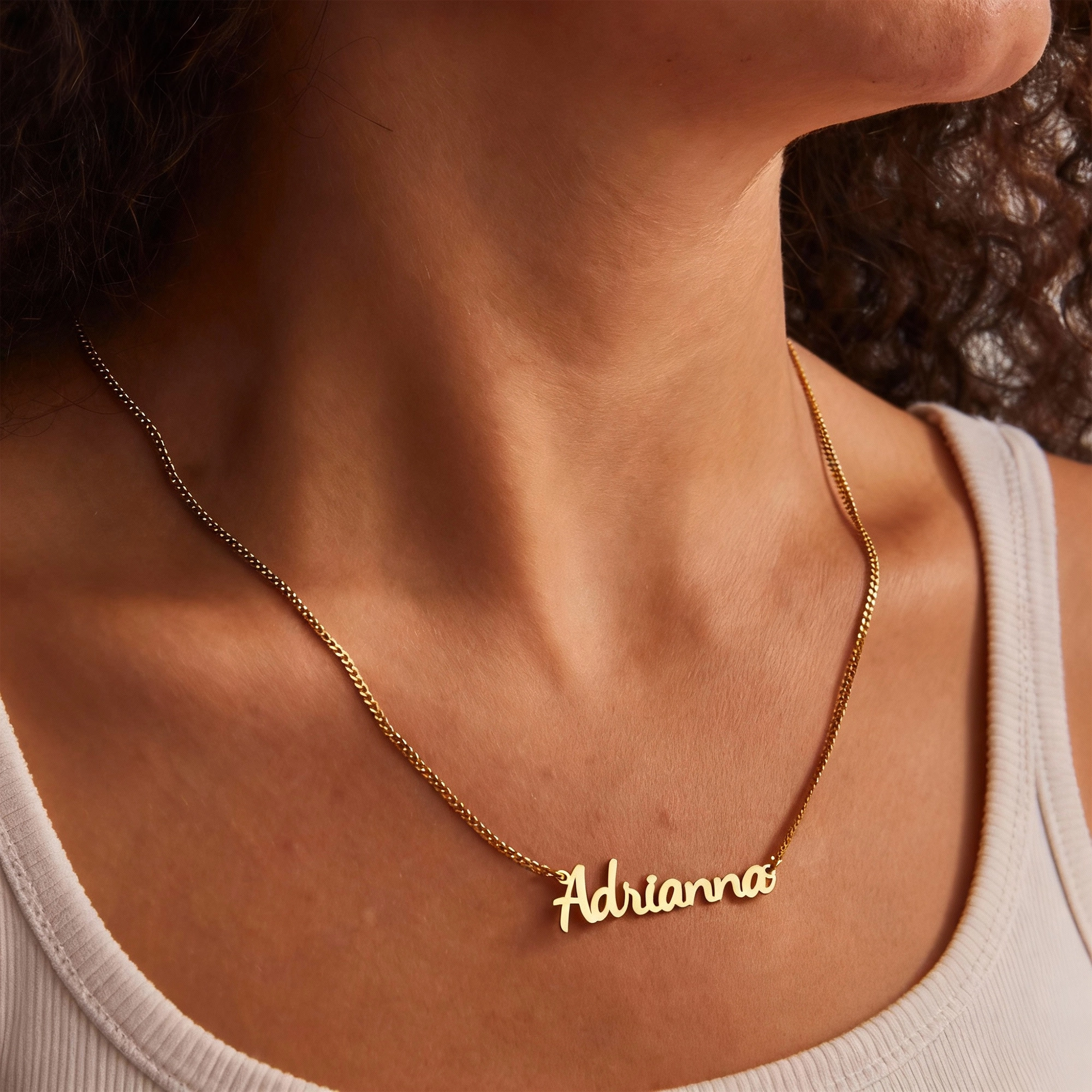 Personalized Name Heart Pattern Necklace