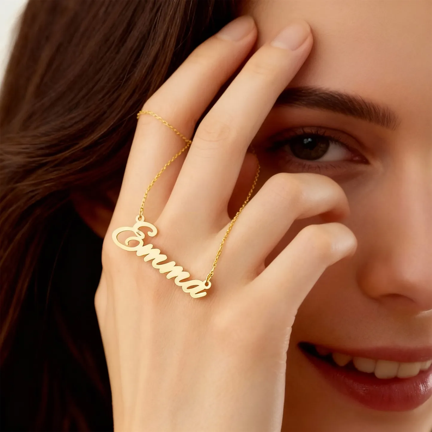 Personalized Name Heart Pattern Necklace