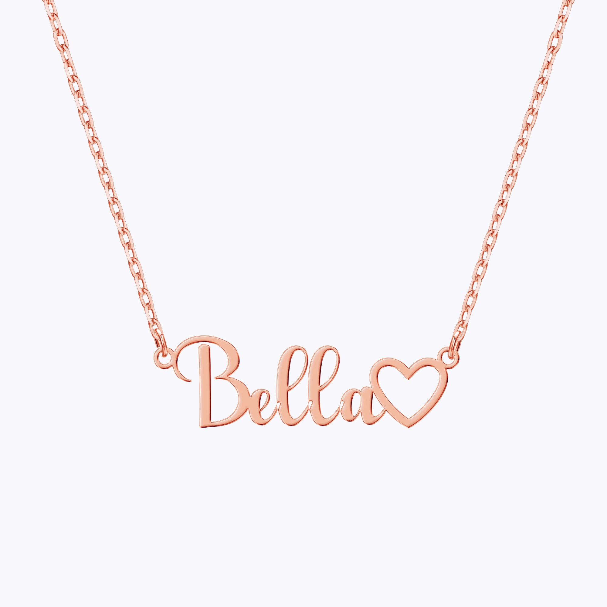 Personalized Name Heart Pattern Necklace